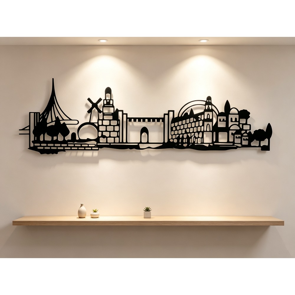 Cocktail Shaker Set - CIFBUY Metal Duvar Sanatı Kudüs Manzarası